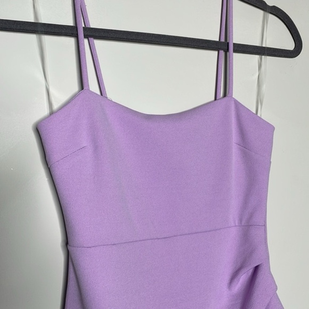 Blue Blush Strapless Purple Wrap Cocktail Dress - Picture 4 of 6